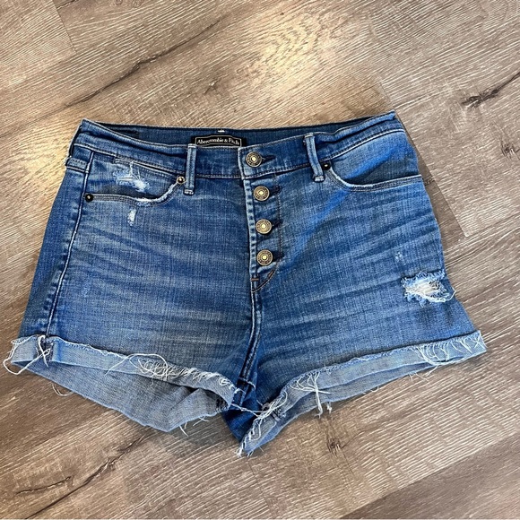 Abercrombie and Fitch High Waisted Denim Shorts size 27 - Picture 1 of 7